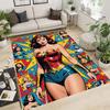 Wonder Woman pattern rug, suitable for living room, bedroom, bedside, balcony and other places, Nordic style decorative rug,