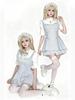 Snowflake Time: Japanese Lolita Stand-Collar Dress Set with Bib & Bow Tie