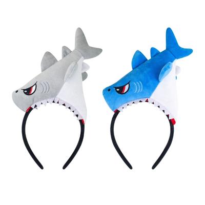 Plush Shark Hairband Accessory for Children and Adult Soft Comfortable Gentle On Scalp Hairhoop for Theme Parties Event