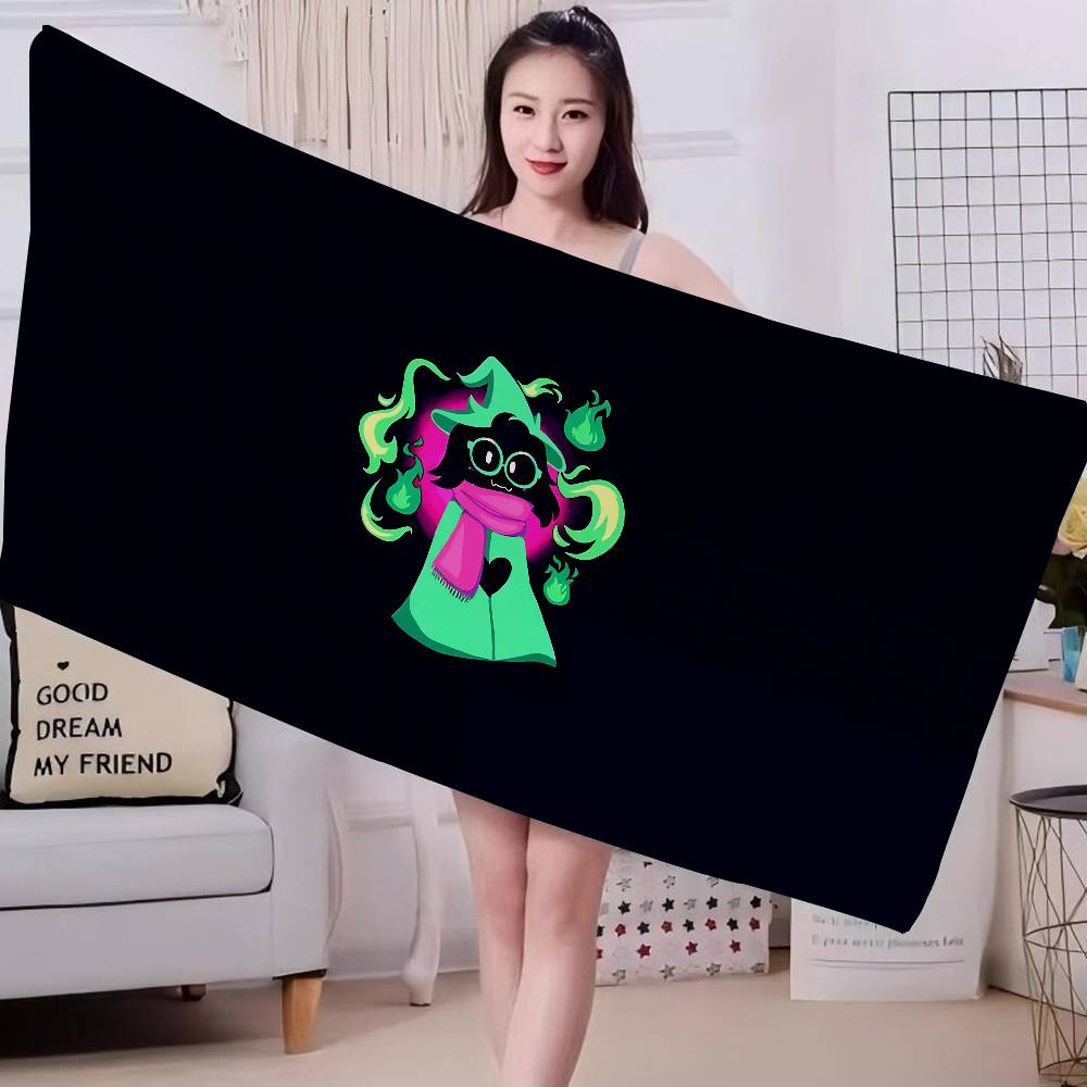 Deltarune Game Bath Towel Microfiber Soft Water Absorbing Breathable For Girl Kids Decorative Cartoon Beach Towel