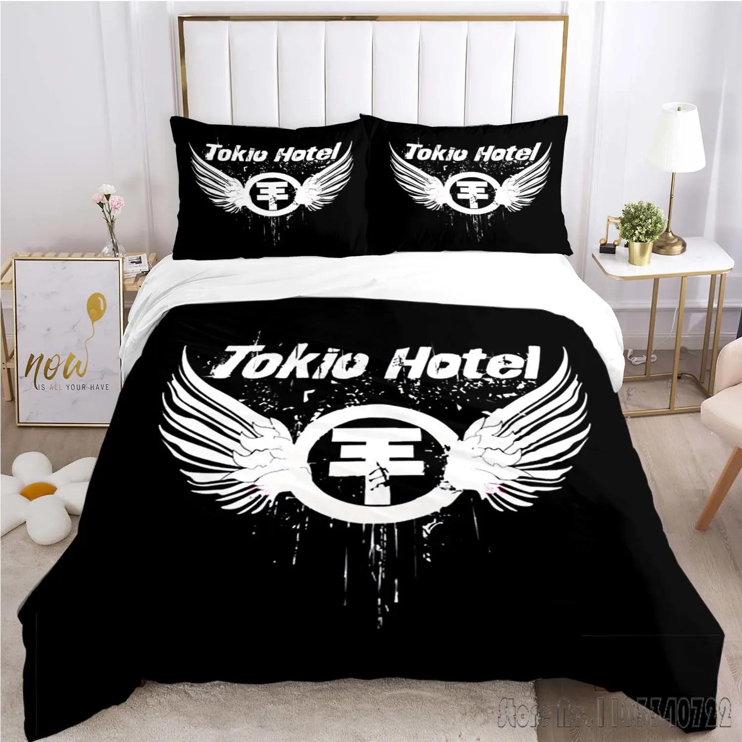 

Комплект постільної білизни Tokio Hotel Односпальний Двоспальний Набір підодіяльників HD Чохол для ковдри для дитячих комплектів постільної білизни Постільна білизна Декор спальні Baby 120x150cm