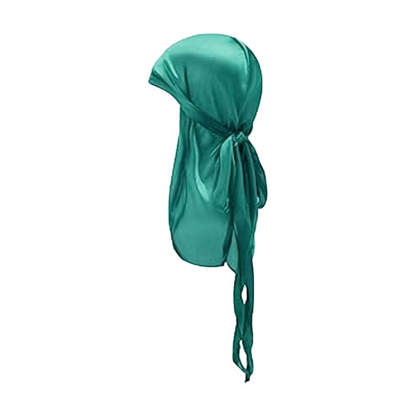 Silky Durag For Kids Boys Adult Long Tailed Pirate Hat Hip-Hop Bandanas Doo Rag Turban Waves Cap Headwear Pre-Tied Headwrap