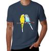 Two Budgies Watercolour Tshirt Casual Lightweight Short Sleeve Top