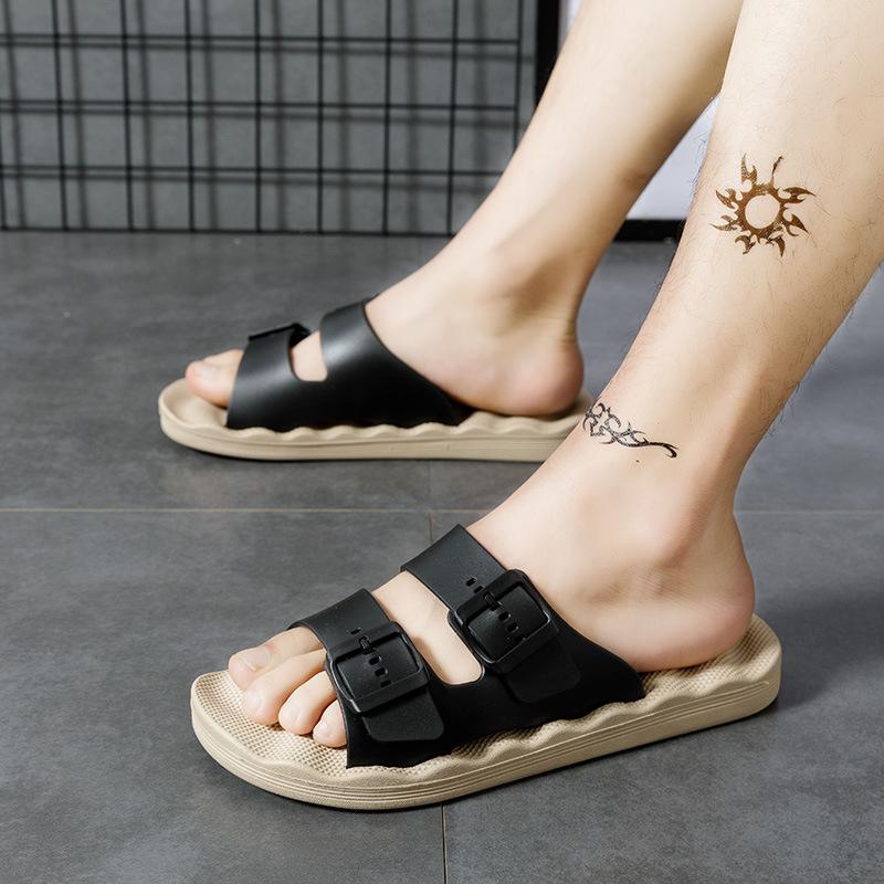 

Очень большой размер 49 тапочки мужская летняя верхняя одежда модные мужские с толстой подошвой нескользящие уличные интернет знаменитости наступают на дерьмо крутые тапочки мужские 49