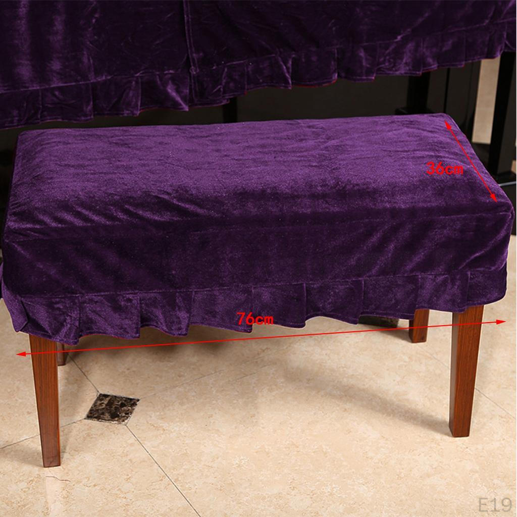 1-Seater / Premium Pleuche Piano Stool Cover Sleeve with Macrame Decorated VARIOUS COLORS