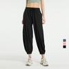 High-Waisted Wide-Leg Quick-Dry Yoga Pants Women Breathable Running Joggers With Mesh Detail