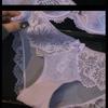 Ladies Summer Violet Lingerie French Thin Cup Push Up Bra Set Sexy Lace Flowers Embroidery Women Underwear Bra Briefs Set