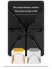 180g Japanese Style Lightweight Three-Fold Sun and Rain Umbrella with Black Glue UV Protection