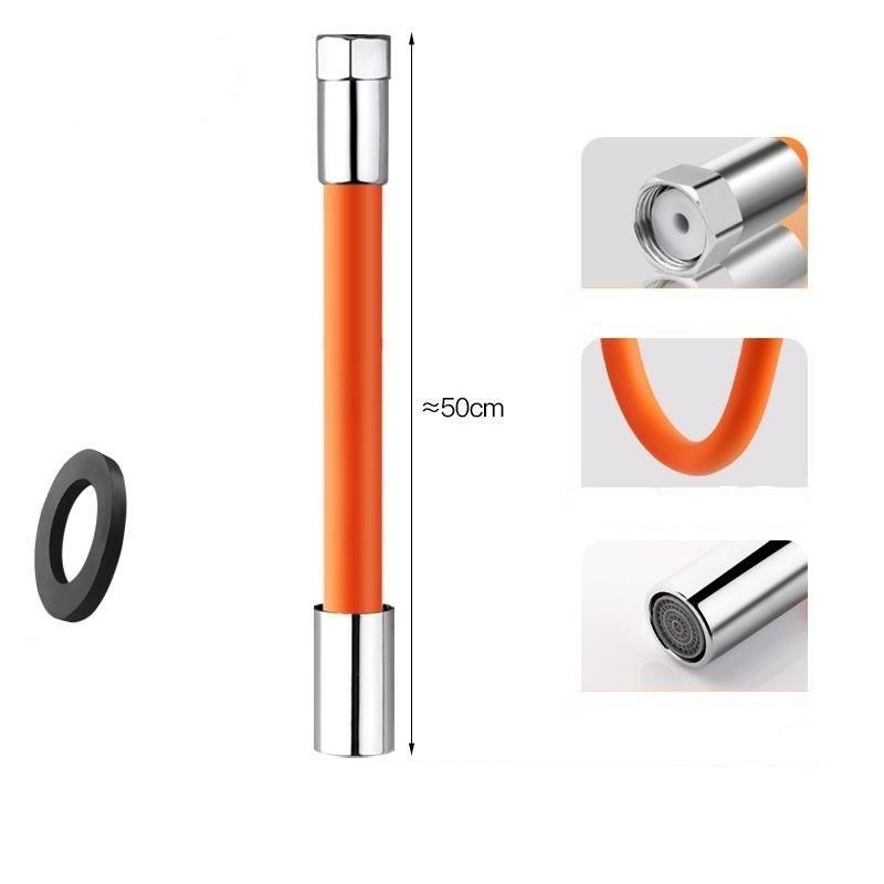 20/30/50cm Universal Faucet Extension Extender Kitchen 360° Free Bending Flexible Hose Wash Basin Sink Water Tap Silicone Tube