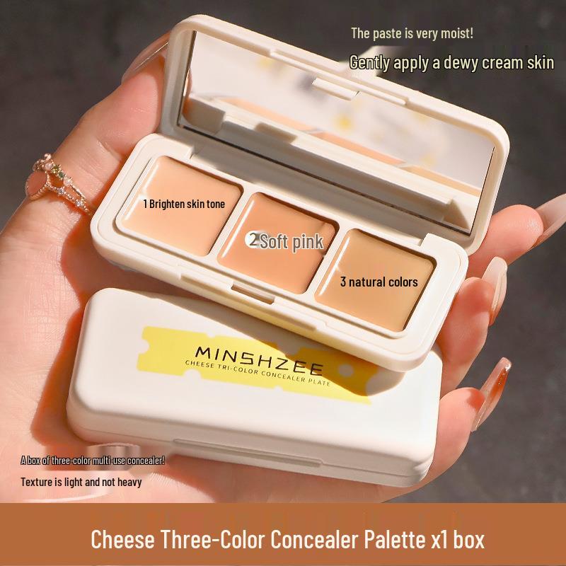 

Палетка трехцветных консилеров MINSHZEE Cheese для маскировки несовершенств и акне - Подходит для кожи, склонной к акне, сухой и жирной кожи. Модель M6013. 6.6g