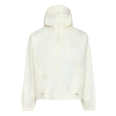 Soft Lux Lightweight Cool Feel UPF50+ Woven Loose Short Zip Hooded Long Sleeve Jacket Women Jackets KH2713