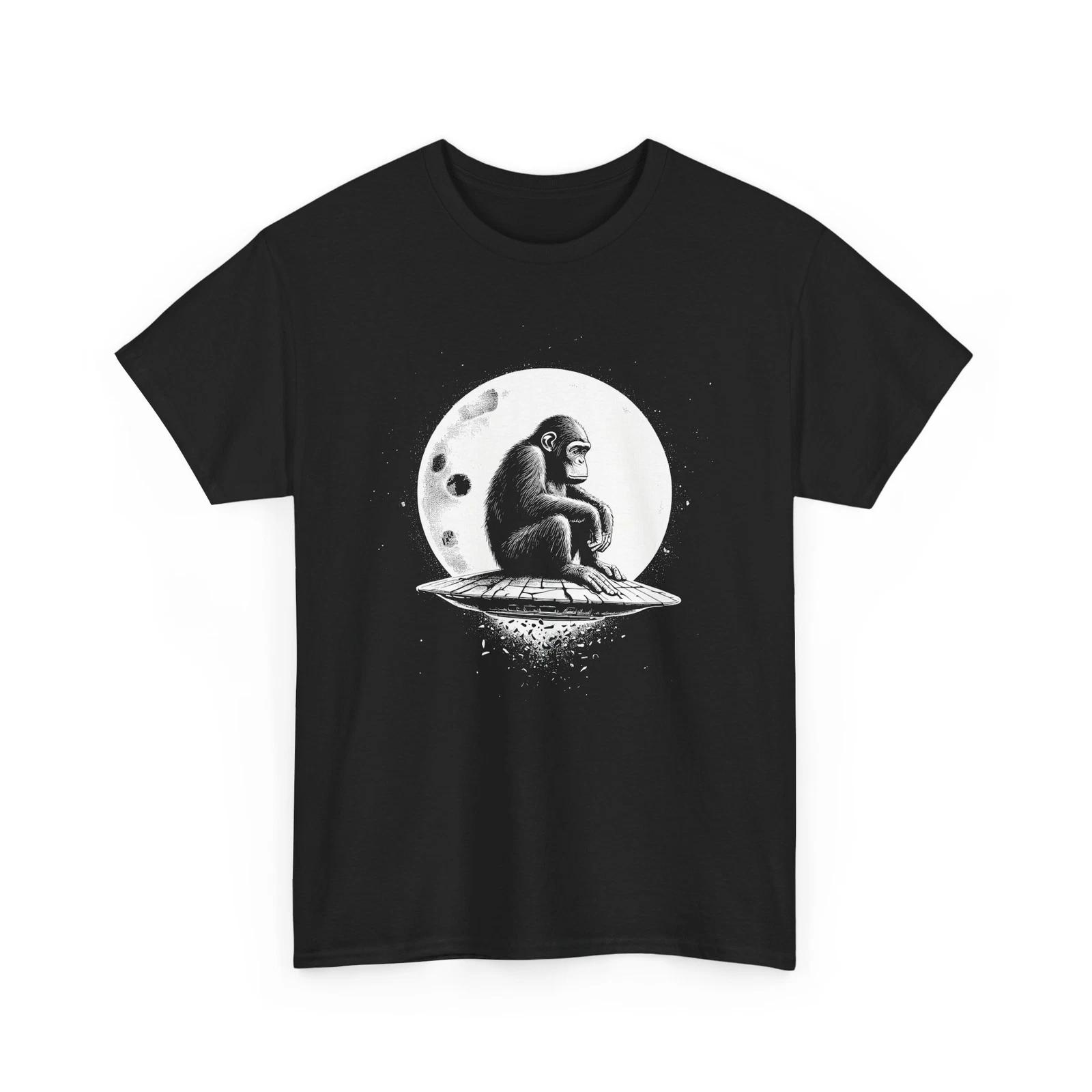 Space Monkey Shirt | Alien Inspired T-Shirt | UFO Graphic Tee | Sci-Fi Cool Gift M