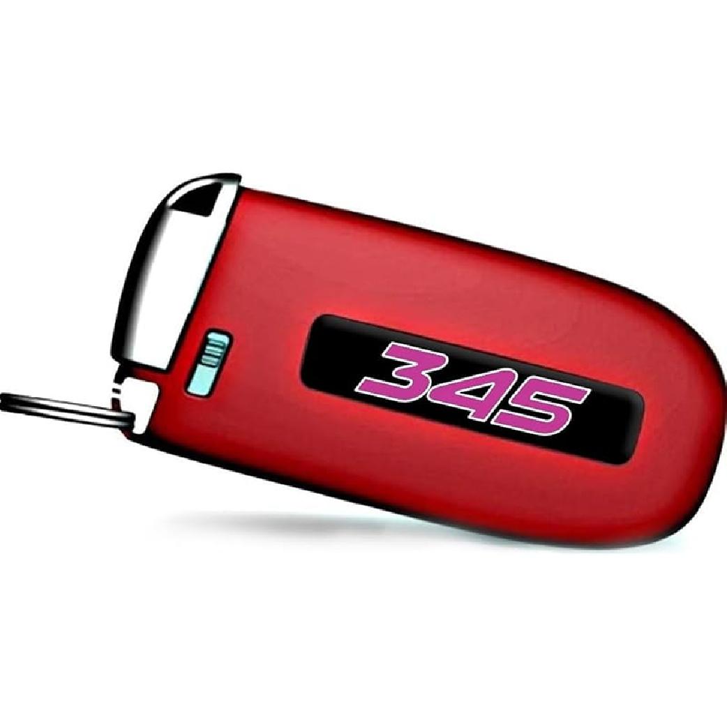 TOOLEPIC Key Fob Badges Compatible with Challenger Charger Durango Vehicle 2015-2024- Set of 2 - Finest Stickers Inlays Emblems for 392 Style, 345-furious Pink