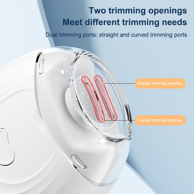 2 In 1 Electric Nail Trimmer Automatic Cutter With Led Light Nail Grinder Polishing Trimmer For Baby Adult Mini Manicure Tools