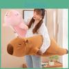 Plush Capybara Pillow With Inner Liner Soft Short Fur Stuffed Animal Toy