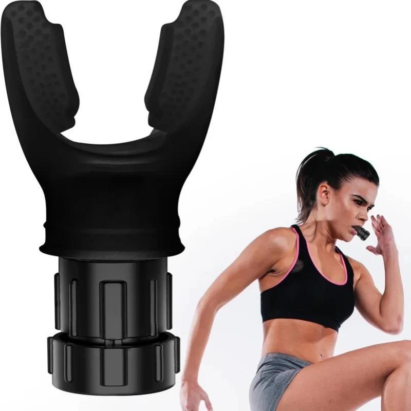 Portable Silicone Breathing Exercise Device Adjustable Resistance for Fitness Sports Equipment Throat Training