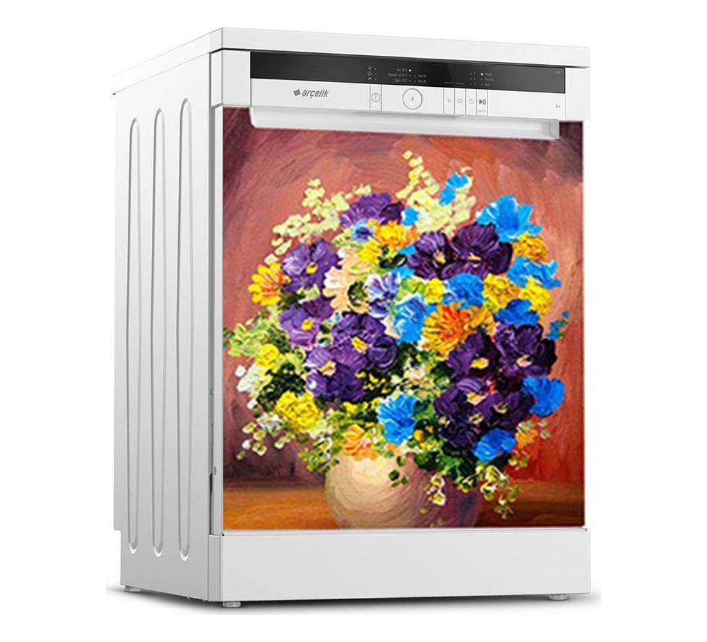 36 Style Dishwasher Decoration Sticker DIY Kitchen Wallpaper Peel and Stick Vinyl Wall Decal LandscapeFlower Mural For Home Decor