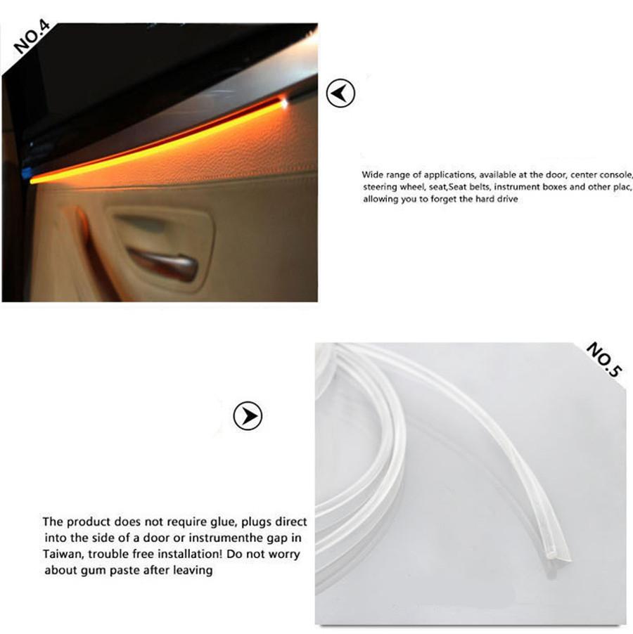 9 in 1 RGB LED Optical Strip Light Bluetooth App Control 12V Car Styling