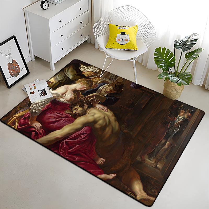 Famous Paintings Art Printed Carpet for Living Room Large Area Rug Soft Carpet Home Decoration Mats Boho Rugs Dropshipping