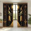 Set Of 2 Egyptian Pharaoh Pattern Curtains Polyester Window Decor Living Room Bedroom Home Curtain Blackout For Made With Rod Pocket
