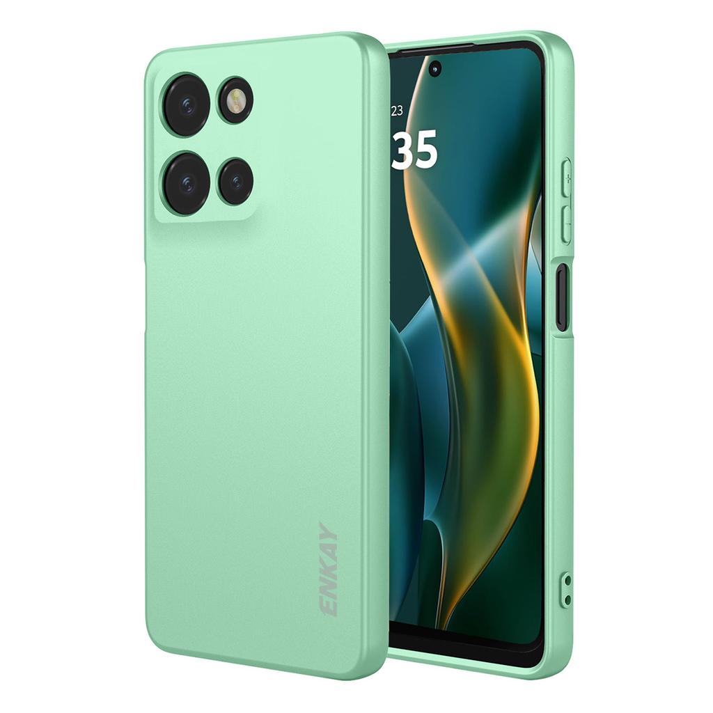 For Motorola Moto G 5G (2025)/Motorola Moto G Play (2025) 5G Silicone Case ENKAY HAT PRINCE Straight Edge Cell Phone Back Cover