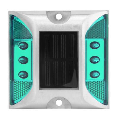 Luz de Borracheira Solar Quadrada IP68 Impermeável Marcador de Tráfego Refletor Luz Piscante Dupla Face Luzes de Espiga de Energia Solar