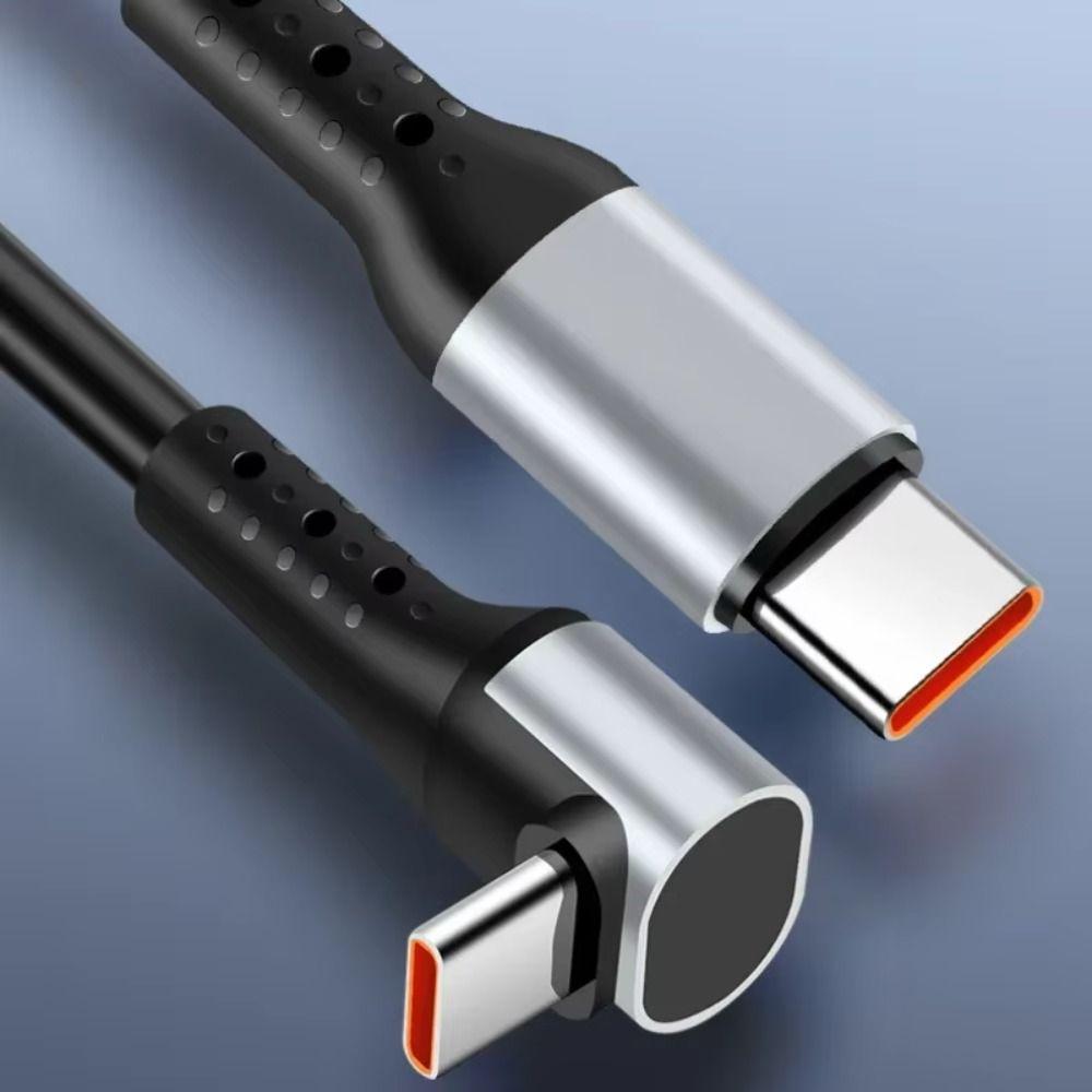 

66W Type C Charging Line 90 Degree Angle Type C to Type C Cable Fast Charging Cable Mobile Phone чорний