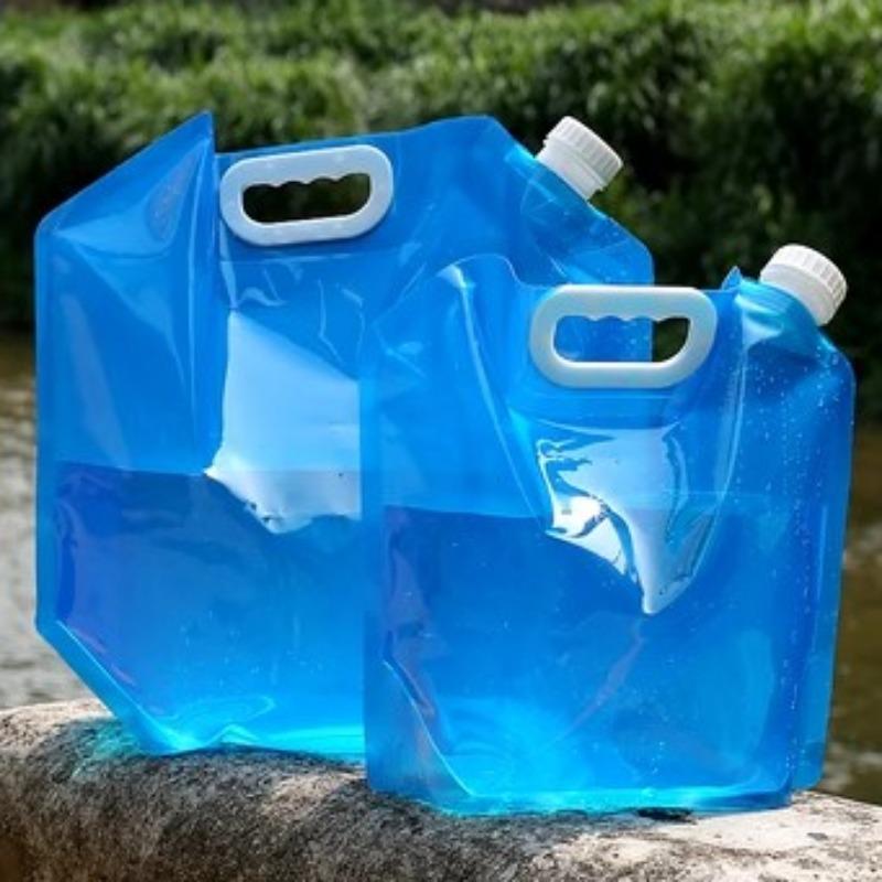Borraccia Pieghevole ad Alta Capacità per Uso Esterno 5/10L Contenitore Pieghevole per Acqua Insapore Sigillo di Sicurezza Leggero Sacca per Conservazione Acqua Potabile