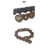 Metal beaded heavy industry adjustable pu leather trendy women's clothing matching belt for women