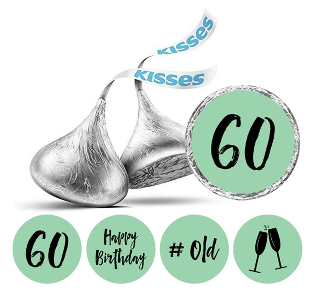 Darling Souvenir Chocolate Labels 60th Birthday Stickers Pack of 190 Pcs Party Favor