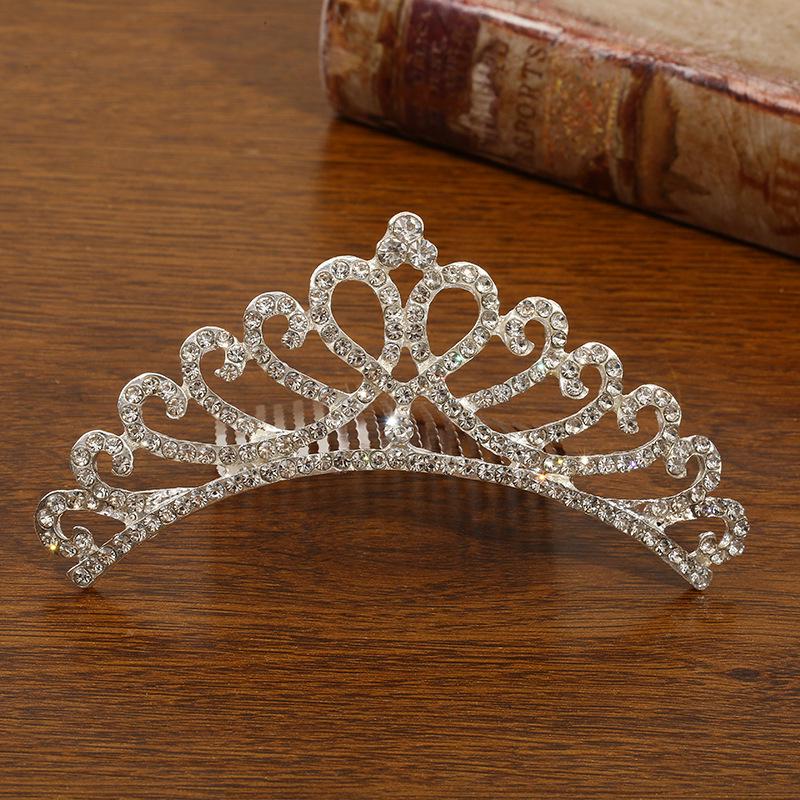 Rhinestone Tiara for Girls - Princess Crown Headpiece, Birthday Gift & Performance Hair Accessory