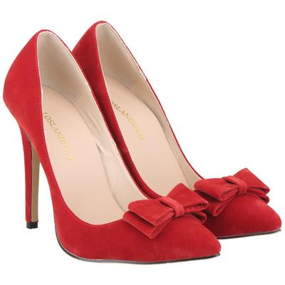 Zapatos de tacón con lazo para mujer, tacones finos con lazo, puntiagudos, zapatos de tacón de aguja para fiesta y boda