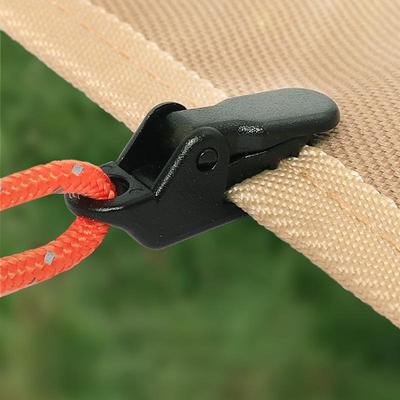 Push-Type Non-Slip Outdoor Tent Clip with Windproof Rope Hook