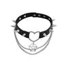 Dark Niche Neck Chain Female Rivet Punk Collar Leather Choker Halloween Ornament Necklace