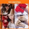 Plush Solid Color Knitted Half Finger Gloves Thickened Warmth Fashion Gifts
