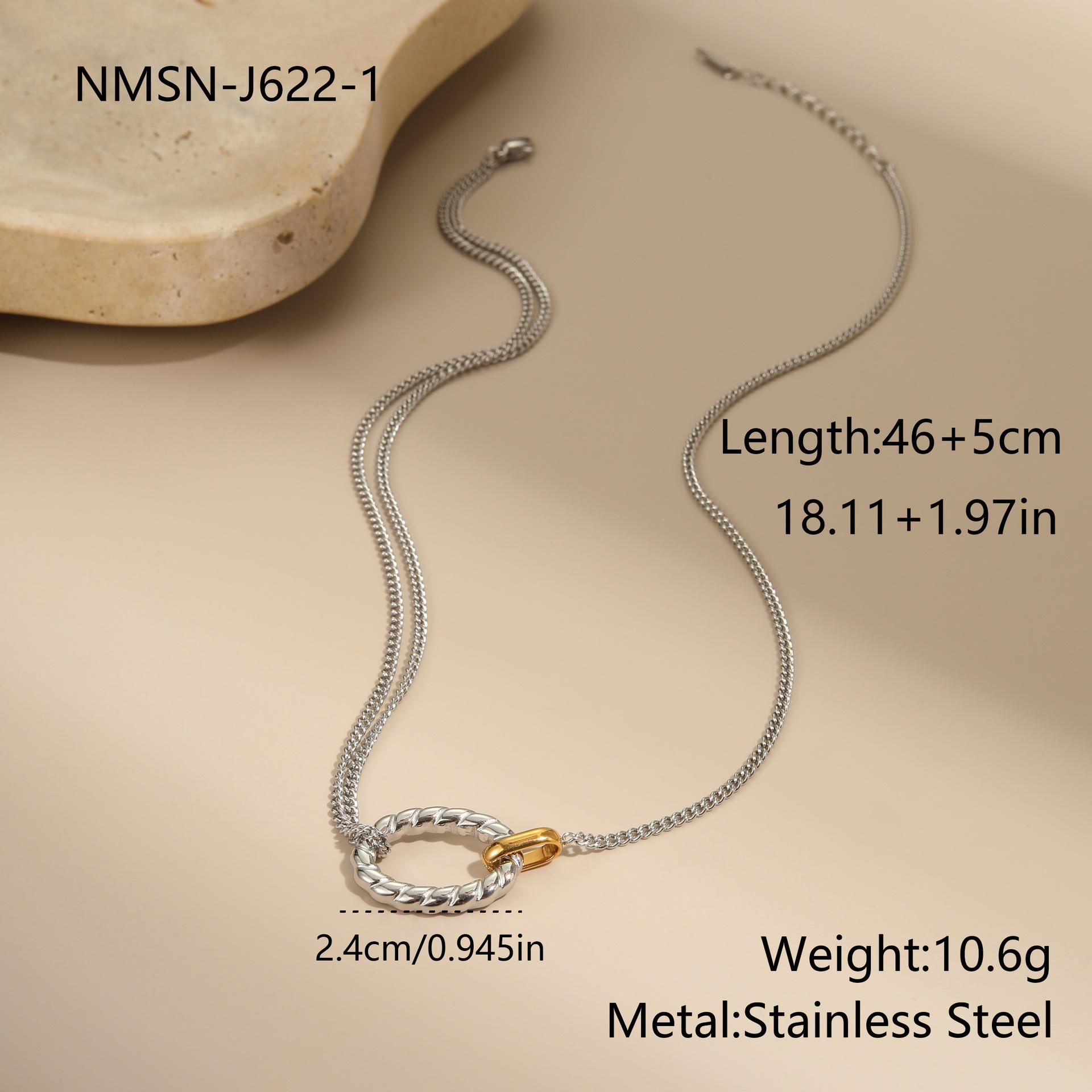 GEMCHIC Women s 18K Gold Silver Plated Stainless Steel Chain Necklace Bracelet Earrings Set