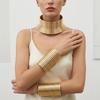 3 PCS Large African Style Necklace Collar Set African Tribal Collar Bracelet Set  For Women