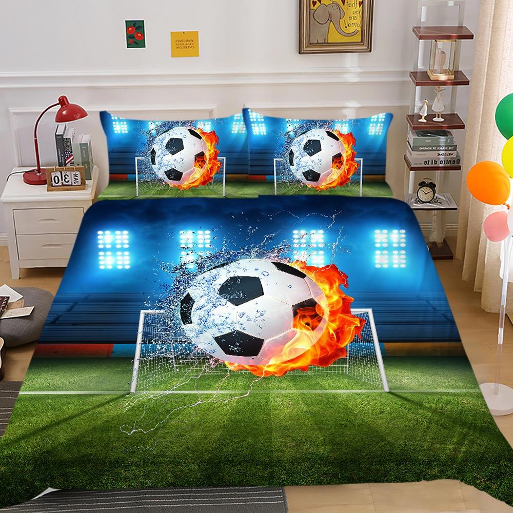 3D Football Bedding Set For Children,Duvet Cover,Duvet Cover,Single,Double,Sports Boy,Home Textile,Nordic Covers For Bed,Full