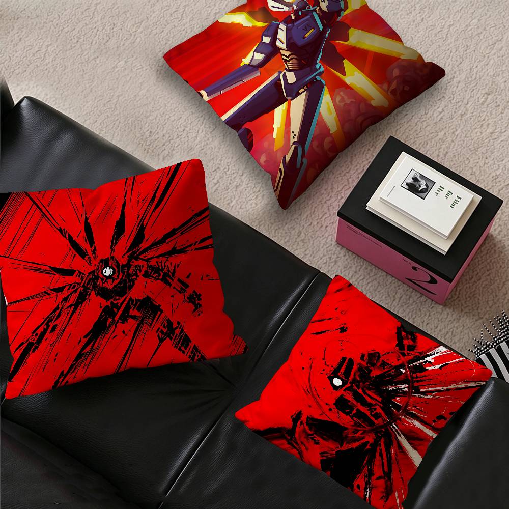 Game Anime ULTRAKILL Brooches Cushion Cover Polyester Sofa Cushions Decorative Throw Pillows Home Decoration Pillowcover