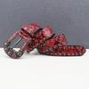 Cintura Unisex Y2K Teschio Strass con Borchie e Decorazioni Effetto Pelle di Serpente
