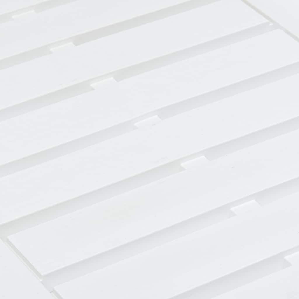 Garden Table White 78 X 55 X 38 Cm Plastic