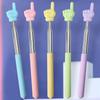 INS Stainless Steel Teaching Pointer Macaron Color Soft Finger Design Reading Sticks Retractable Teaching Stick School Office