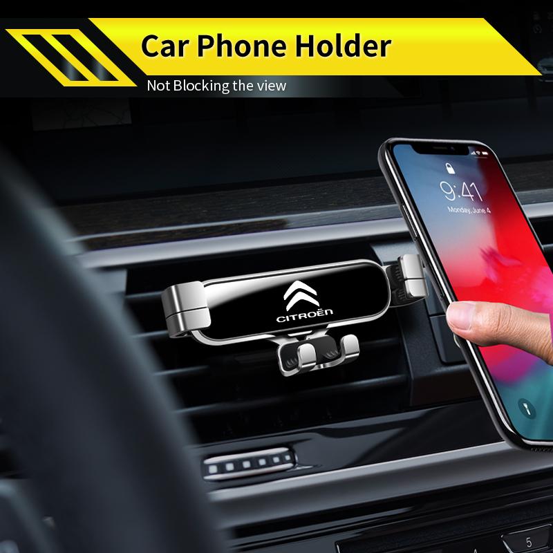Car Phone Holder Mount Gravity Phone Support With Hook Accessories For Citroen C4 C3 C5 C1 C2 VTS Berlingo Celysee Xsara Picasso