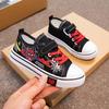 Boys Korean Breathable Cartoon Velcro Canvas Shoes Autumn Non Slip Soft Sole Casual Sneakers