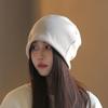 Coldproof Plush Beanies Hats Thickened Letter Pullover Hats Fashion Fleece Knit Beanies  Autumn