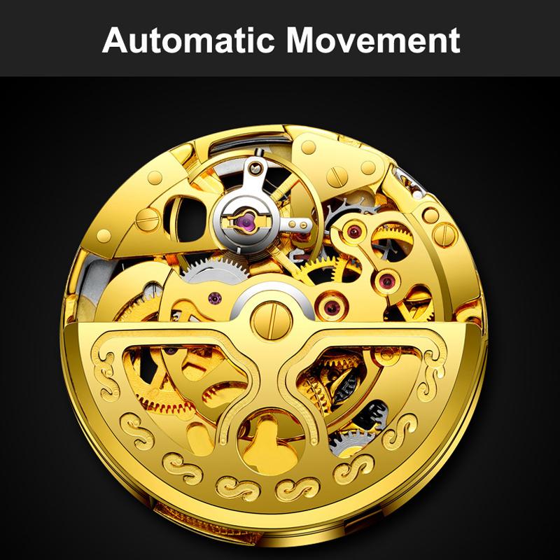 AILANG Business Men's Hollow Watch Top Brand Automatic Mechanical Watch Trend Luminous Waterproof New Clock For Men Reloj Hombre