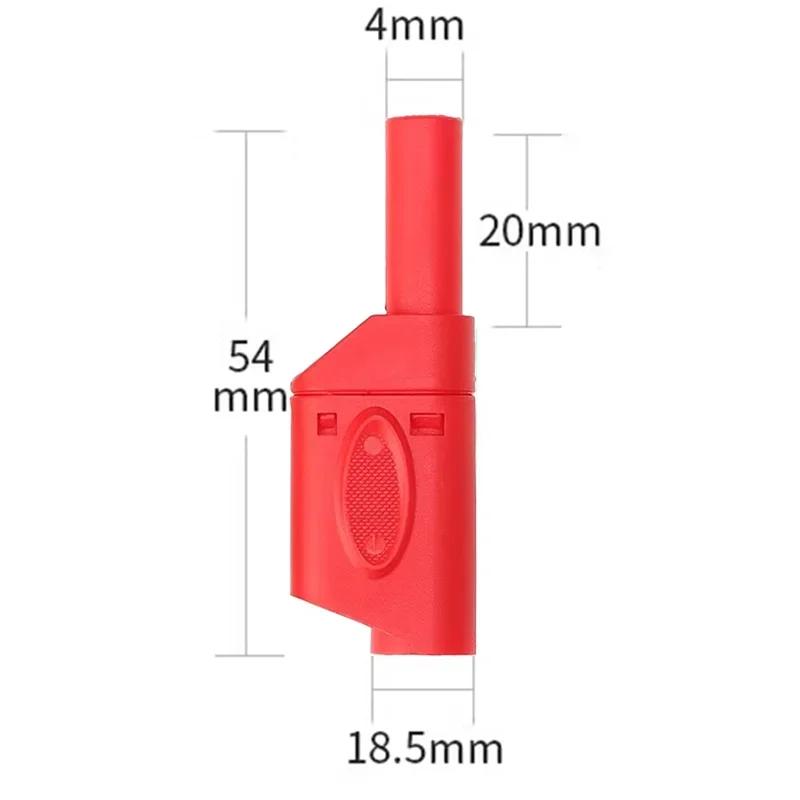 10Pcs Stackable 4mm Banana Plug Nickel-plated Lantern Plug Retractable Banana Plugs Connector with Safety Sheath