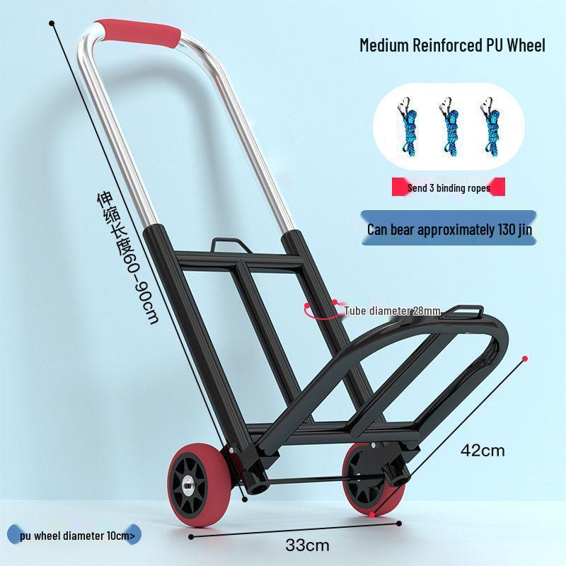Foldable Handcart for Shopping and Luggage Transport