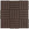Terrace Tiles, 30 X 30 Cm, 9 Pieces, Click Tiles, Balcony Tiles with Click System, Drainage Function, Flooring Tile for Terrace, Balcony, Brown
