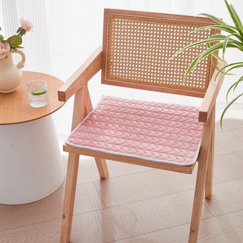 Soft Flannel Non Slip 40x40cm Square Chair Cushion Cozy Tatami Pad for Office Home Living Room Use